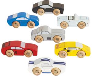 Le Toy Van Classic Wooden Sports Cars Toy Playset for Ages 3 and Up