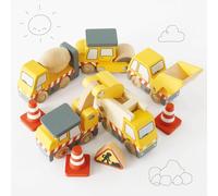 Wooden Construction Vehicle Set by Le Toy Van