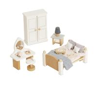 Le Toy Van - Wooden Daisylane Master Bedroom Dolls House Accessories Play Set For Dolls Houses | Dolls House Furniture Sets - Suitable For Ages 3+