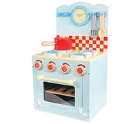 Le Toy Van - Educational Wooden Honeybake Oven & Hob Blue Set Pretend Kitchen Play Toy | Role Play Toy Kitchen Accessories