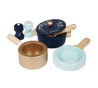 Le Toy Van - Educational Wooden Honeybake Pots and Pans Cooking Set Pretend Kitchen Play Toy | Kids Role Play Toy Kitchen Accessories,Pink