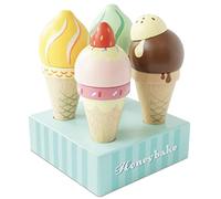 Le Toy Van - Educational Wooden Toy Honeybake Ice Creams Pretend Play Kids Playset | 6 Pieces - Great Gifts For A Boy Or Girl - Best for 2, 3, 4 and 5 Year Olds