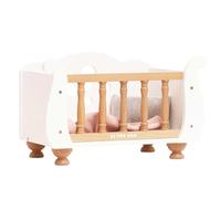 Le Toy Van - Educational Wooden Toy Role Play Beautiful Sleigh Doll Cot & Crib | Girls & Boys Pretend Play Toy Pram Playset - For Ages 3+