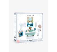 Le Toy Van Wooden Dolls House Bathroom Furniture-19 Piece (10.5cm x 5.8cm x 14.8cm) - Blue - One size