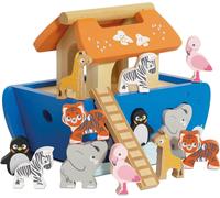 Le Toy Van Noah's Ark & Animals Wooden Shape Sorter for Ages 2 and Up