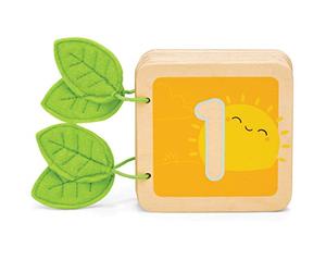 Le Toy Van - Petilou Wooden Educational Multi-Sensory Colourful Wooden Counting Book For Number Recognition For Toddlers And Babies | Suitable For A Boy Or Girl 1 Year Old +