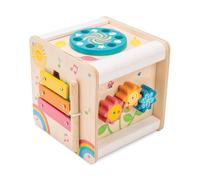 Le Toy Van - Wooden Educational Petilou Multi-Sensory Activity Cube With Spinning Wheel | Suitable For Boy Or Girl 1 Year Old +