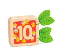 Le Toy Van - PL114 Educational Wooden Booklet Game for 1 Year Old Children Learning to Count by Numbers 1-10, Montessori Toy, Language Development and Number Recognition