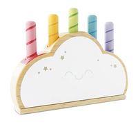 Le Toy Van PL133 Wooden Educational Petilou Rainbow Cloud Pop Press and Release Baby Sensory Montessori Toddler Learning Toy-Suitable for 18+ Months