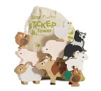 PL141 Farm Animals Wooden Stacking Toy, Various, Universal