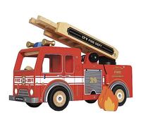 Le Toy Van - Pretend Play Wooden Fire Engine Toy Truck Vehicle Play Set Includes Firefighter Figure and Accessories | Fireman Playset For 3 Year Olds +