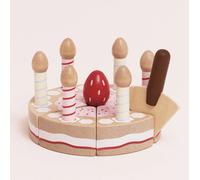 Le Toy Van Sliceable Birthday Cake & Candles Wooden Playset for Age 3+