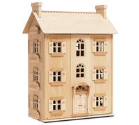 Le Toy Van The Original Natural Wooden Dolls House - FSC® Certified Eco-Friendly 4-Storey Dollhouse - Plastic-Free Pretend Play Toy for Kids - Timeless Heirloom Design