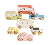 Le Toy Van - Wooden Vintage Toy Cars | 7 Piece Childs Car Play set - Suitable for Ages 3+ years