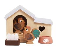Le Toy Van Wooden Chicken Coop for Dolls House - FSC® 100% Certified Sustainable Wood Toy - Plastic-Free Farm Accessory for Dollhouses - Imaginative Role Play for Kids