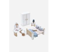 Le Toy Van Wooden Dolls House Bedroom-19 Piece (10.5cm x 5.8cm x 14.8cm) - Multicoloured - One size