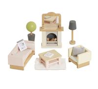 Le Toy Van Wooden Dolls house Living Room ME058C - 19 Piece Set