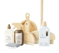 Le Toy Van - Wooden Eco-friendly Cleaning Set | 7 Piece Childs Role Play set - Suitable for Ages 3+ years