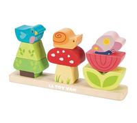 Le Toy Van - Wooden Educational Petilou My Stacking Garden Toy | Baby Sensory Montessori Toddler Learning Toy - Suitable For 12+ Months
