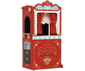 Le Toy Van - Wooden Educational Puppet Theatre | Kids Role Play Toy - Suitable For 3 Years +, Multicolor, 69.85 x 40.89 x 121.92 cm