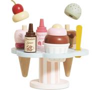 Le Toy Van Wooden Ice Cream Stand & Toppings Playset for Ages 3 and Up