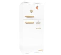 Le Toy Van - Wooden Stand Alone Fridge Freezer Set | Grand Free Standing Refrigerator & Freezer with Accessories Pretend Play Set - suitable for 36+ months, White