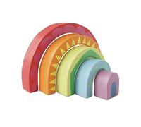 Le Toy Van Wooden Rainbow Tunnel Stacking Montessori Toy for Toddlers