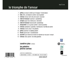LE TRIOMPHE DE L'AMOUR CD NEW GRETRY/LULLY/RAMEAU/REBEL/CAMPRA/CHARPENTIER/+