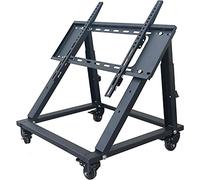 le TV Cart with Locking Wheels Rolling Stand for 40-70 Inch Flat Sn TVs Adjustable Tilt Mount Portable TV Stand with Wheels for Home & Office Use