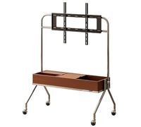 le TV Stand with Wheels - Adjustable Height Rolling Cart for 40-75 Inch TVs Ma Console with Sto Entertainment Center Heavy-Du TV Cart for Home & Office