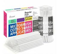 LE UNIMEDY 400PCS/Box Cotton Swabs, Disposable Micro Applicators Brush, Cosmetic Brush, Micro Swabs, Microswabs 1.5mm White