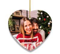 Le Uvlaze Personalised Christmas Photo Ornaments 2024, Custom Christmas Pendent Tree Decorations for Family, Friends, and Pets, Xmas Keepsakes for Lovers and Loved Ones