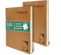 le vent 2-Pack A4 Dot Grid Spiral Notebooks - 8.5 x 11 Dotted Journals with 200 Pages of Premium 100gsm Thick Ink-Proof Paper - Large Bullet Journal for Writing, Sketching, and Work