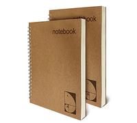 le vent 2 pack Grid Paper Large Spiral Notebook 8.5 x 11 with 100gsm Thick Paper - Square Graph Quad Ruled Notebooks for Math, Science, Engineering - 200 Pages of Lay Flat, Ink Proof Paper - A4