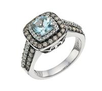 Le Vian 14ct Gold Sea Blue Aquamarine & 0.69ct Diamond Ring