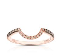 Le Vian 14ct Rose Gold & 0.15ct Diamond U Shaped Wedding Band