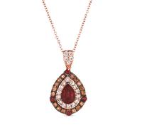 Size I Le Vian 14ct Strawberry Gold 0.43ct Diamond & Opal Ring
