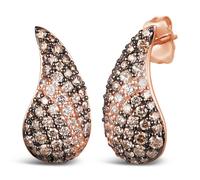 Le Vian 14ct Rose Gold 1.50ct Diamond Pear Shaped Stud Earrings
