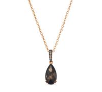 Le Vian 14ct Rose Gold Chocolate Smokey Quartz & 0.10ct Diamond Pendant