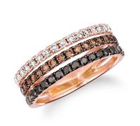 Le Vian 14ct Rose Gold Layer Cake 0.80ct Diamond Ring
