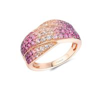 Le Vian 14ct Rose Gold Ombré Pink Sapphire Crossover Ring