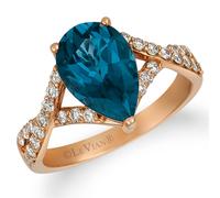Le Vian 14ct Strawberry Gold Topaz & 0.37ct Diamond Ring