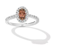 Le Vian 14ct White Gold 0.58ct Diamond Oval Cluster Ring