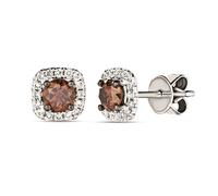 Le Vian 14ct White Gold 0.60ct Brown Diamond Halo Stud Earrings