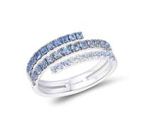 Le Vian 14ct White Gold Sapphire Ombré Wrap Ring