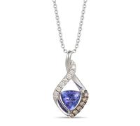 Le Vian 14ct White Gold Tanzanite & 0.23ct Diamond Pendant