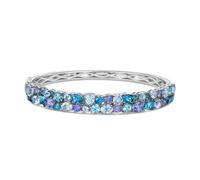 Le Vian 14ct White Gold Two Row Multistone Bangle