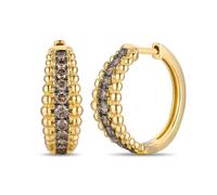 Le Vian 14ct Yellow Gold 0.50ct Chocolate Diamond Hoop Earrings