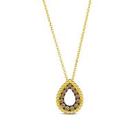 Le Vian 14ct Yellow Gold 0.70ct Diamond Pear Shaped Open Pendant