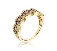 Le Vian 14ct Yellow Gold 0.80ct Total Diamond Wave Ring